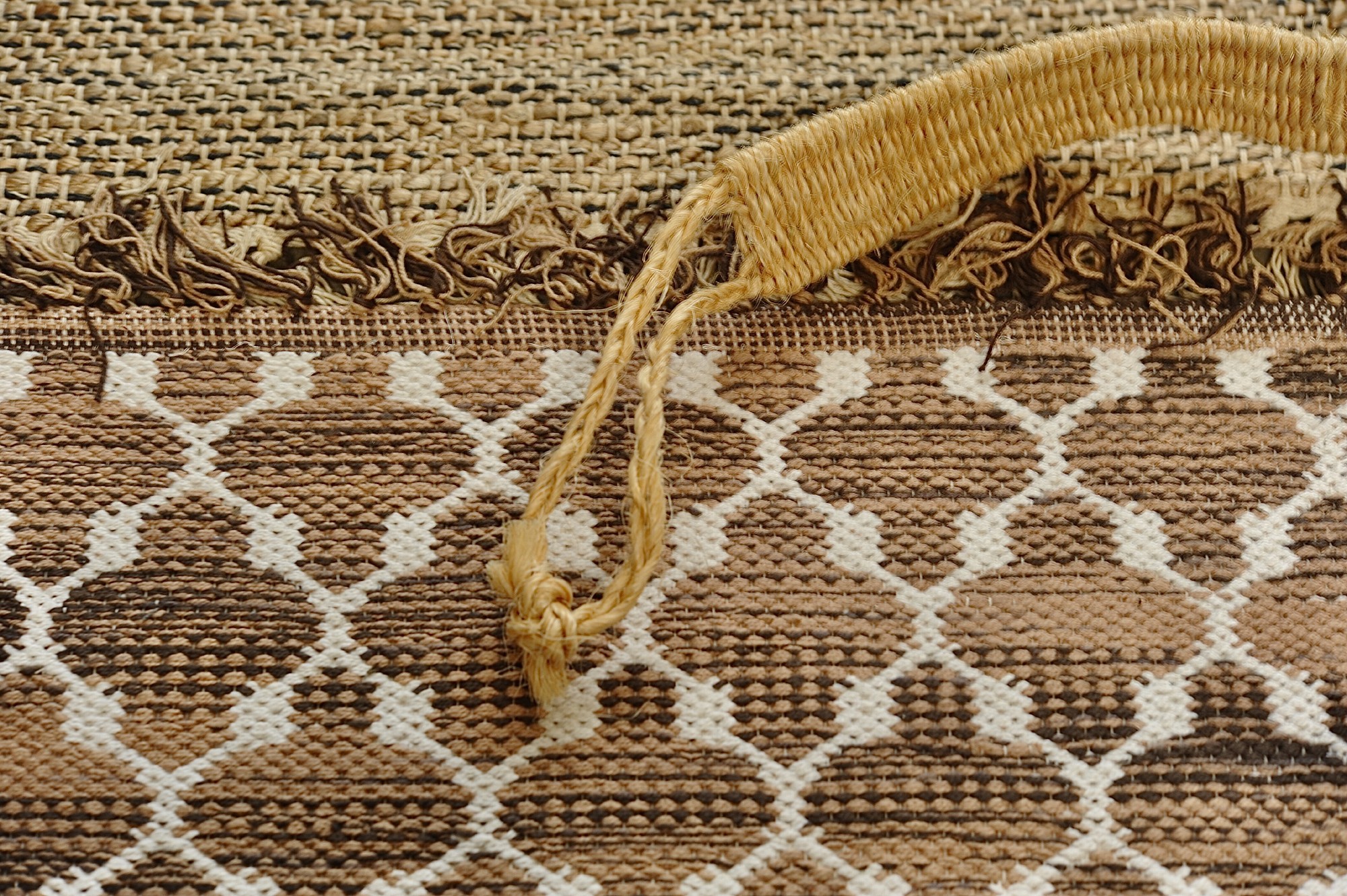 Mini-Rug 'Jorda', braun-weiß, T 60 cm, B 90 cm von fischer's lagerhaus