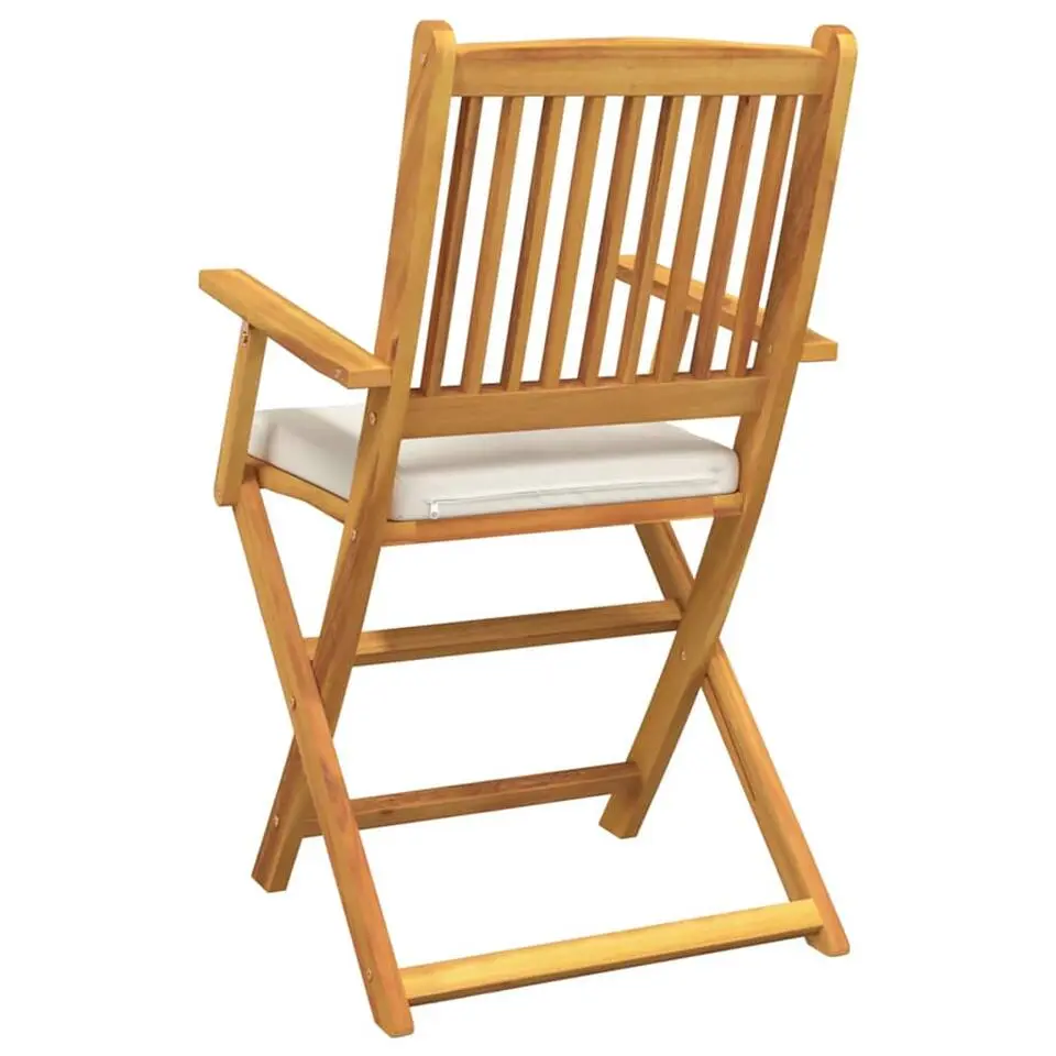 vidaXL - Buiten Zitplaatsen - Wit - Massief acaciahout - 49 x 57,5 x 92cm