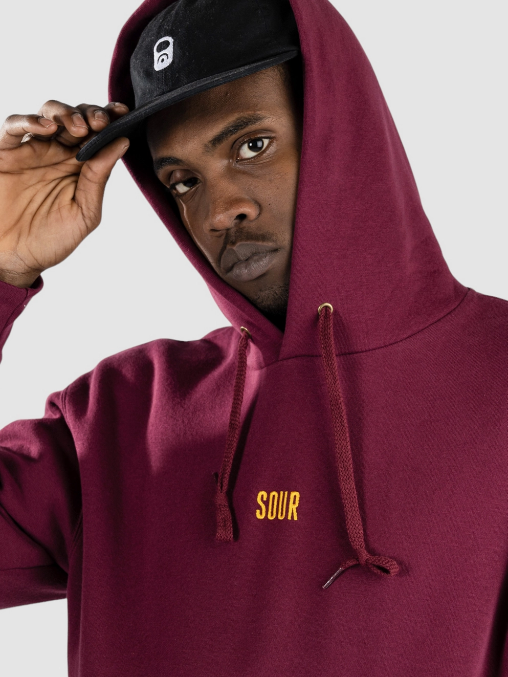 Sour Solution Lines Hoodie burgundy
