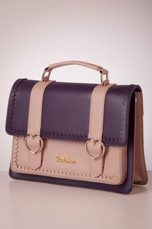 Vixen Heart Buckle schooltas in paars