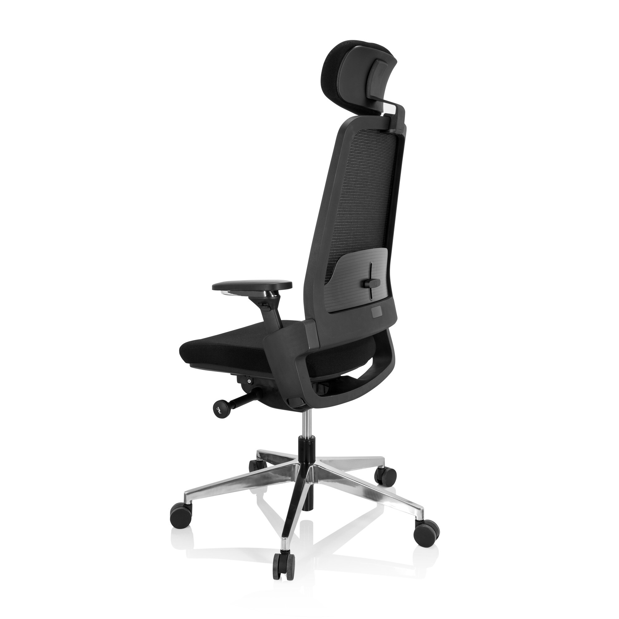 Profi Bürostuhl BRACIO Stoff/Netzstoff mit Armlehnen (höhenverstellbar) hjh OFFICE