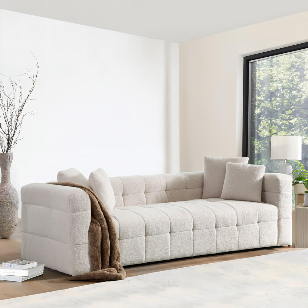 HOME DELUXE 3-zitsbank - Bouclé - Beige
