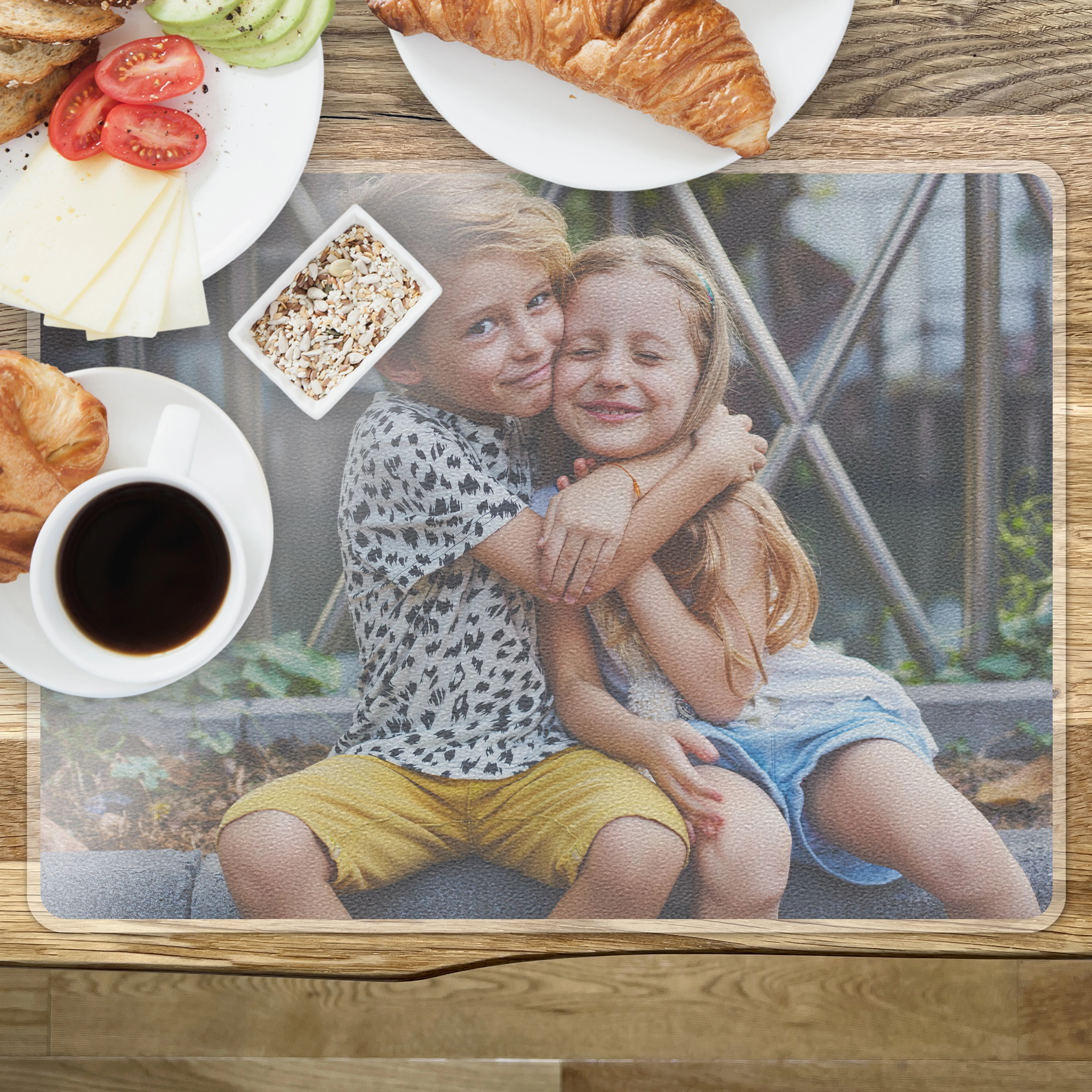 Tischset mit Foto oder Namen bedrucken (Farbe: transparent)