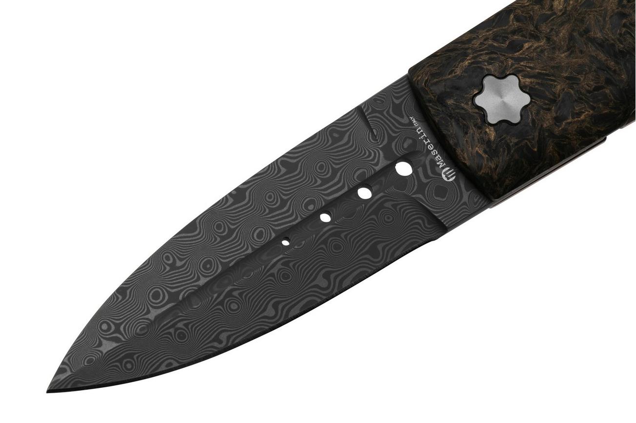 Maserin Daga 372-DG Damascus, Gold Fatcarbon, zakmes, Attilio Morotti design