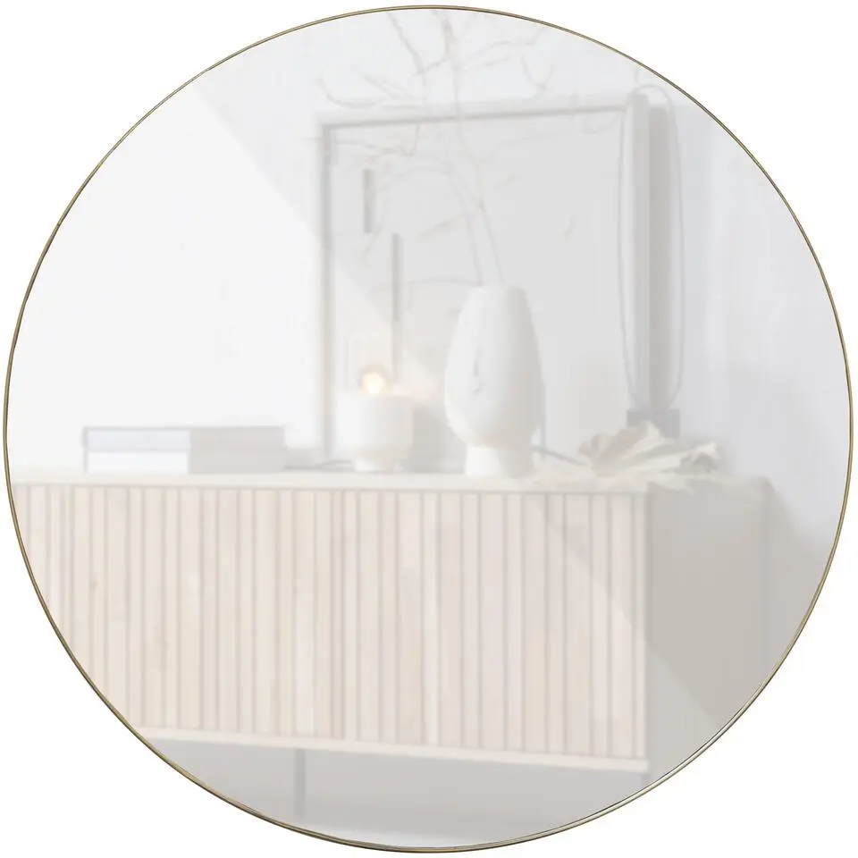 WOOOD Doutzen Spiegel - Metaal - Goud - 115x115x5