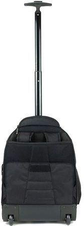 Rugzak - Rollentas - Zwart - Nylon - Gevoerd Laptopcompartiment