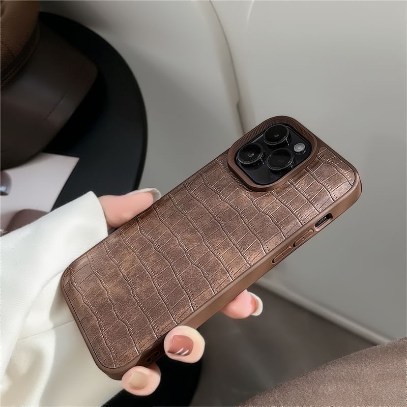 Edgin - Kunstleren telefoonhoesje - iPhone 15 Pro Max / 15 Pro / 15 Plus / 15 / 14 Pro Max / 14 Pro / 14 Plus / 14 / 13 Pro Max / 13 Pro / 13 / 13 mini / 12 Pro Max / 12 Pro / 12 / 12 mini / 11 Pro Max / 11 Pro / 11