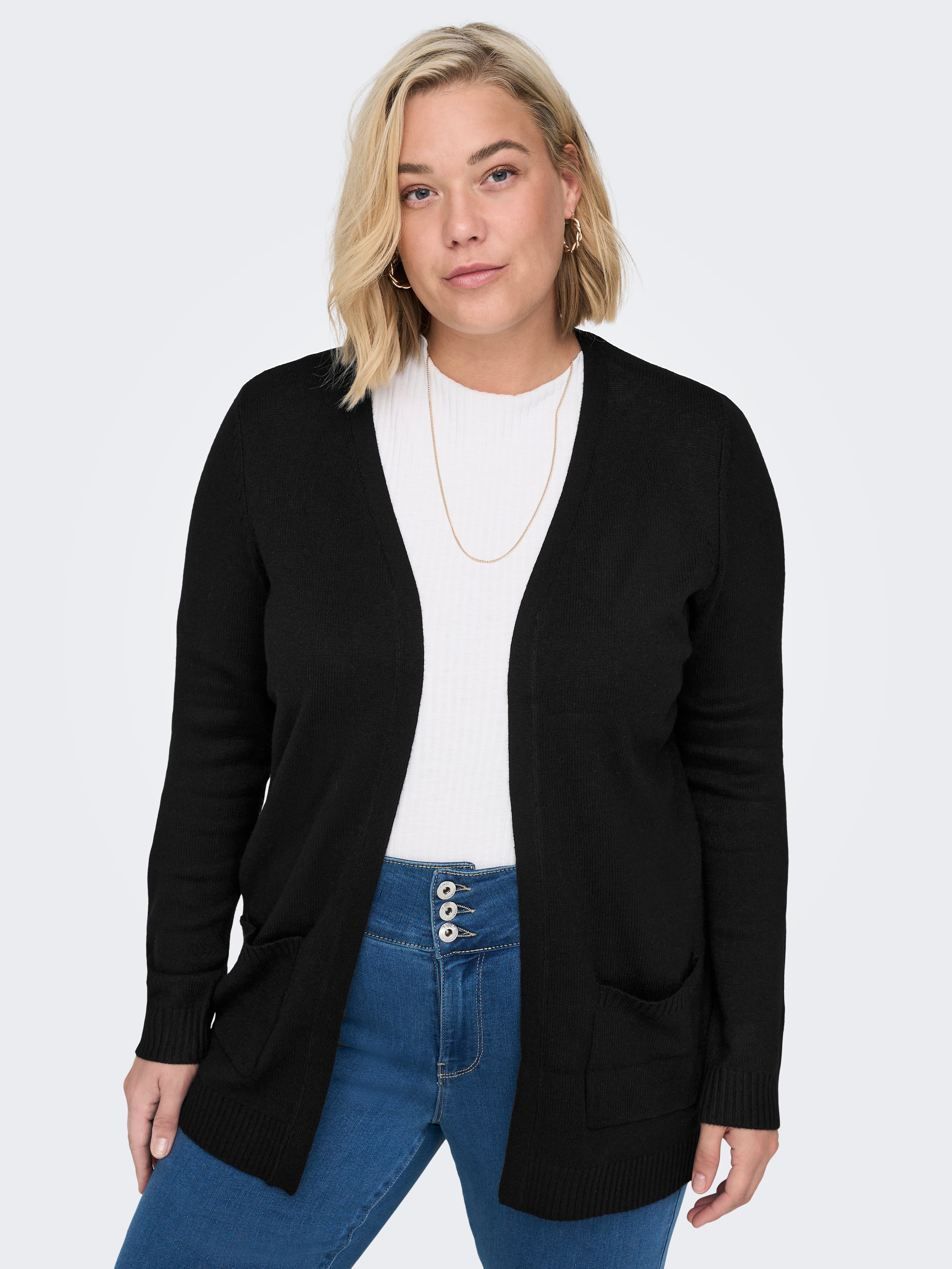 CARESLY Strickjacke Black