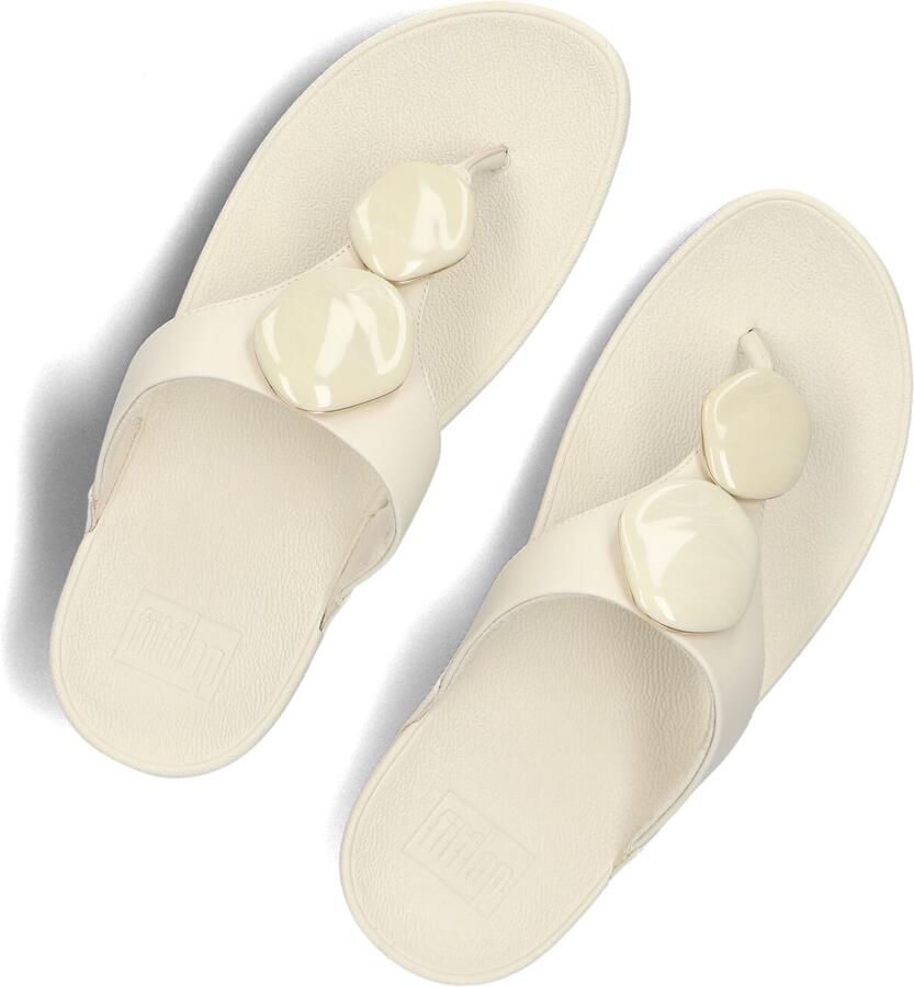 FITFLOP Teenslippers Dames Lulu Marbled Stone Toe-post Maat: 41 Materiaal: Leatherlook Kleur: Beige