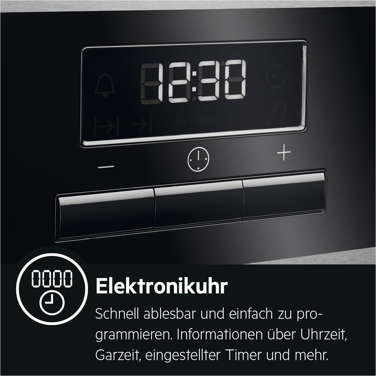 AEG Standherd mit Glaskeramik-Kochfeld, 50cm, A, 1 Paar Teleskopschienen, Bräterzone, Mehrkreiskochzone, Versenkknebel, Grillfunktion, Display mit Uhr, Weiß, CCB544OCBW