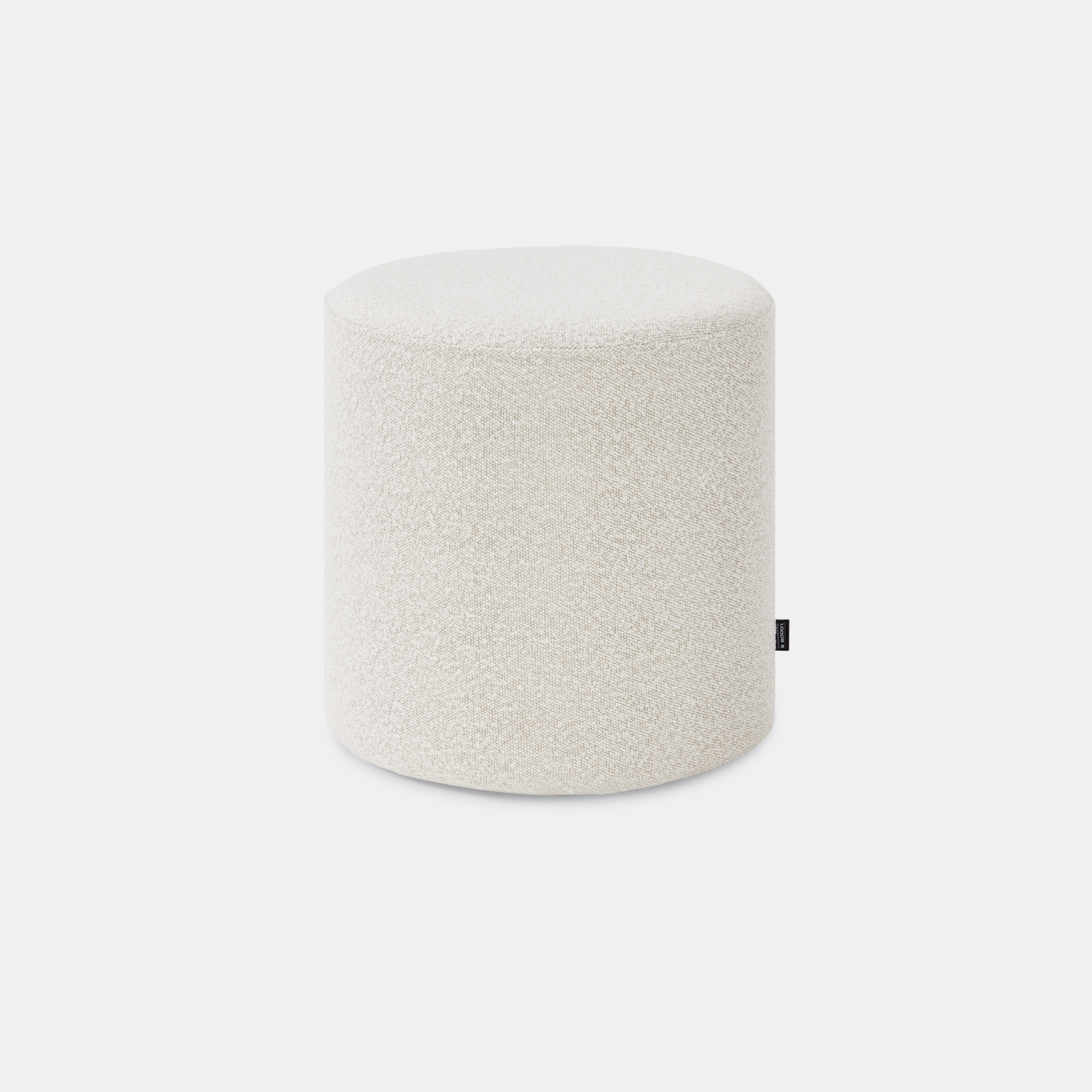 Poef Bouclé naturel Ø46 cm