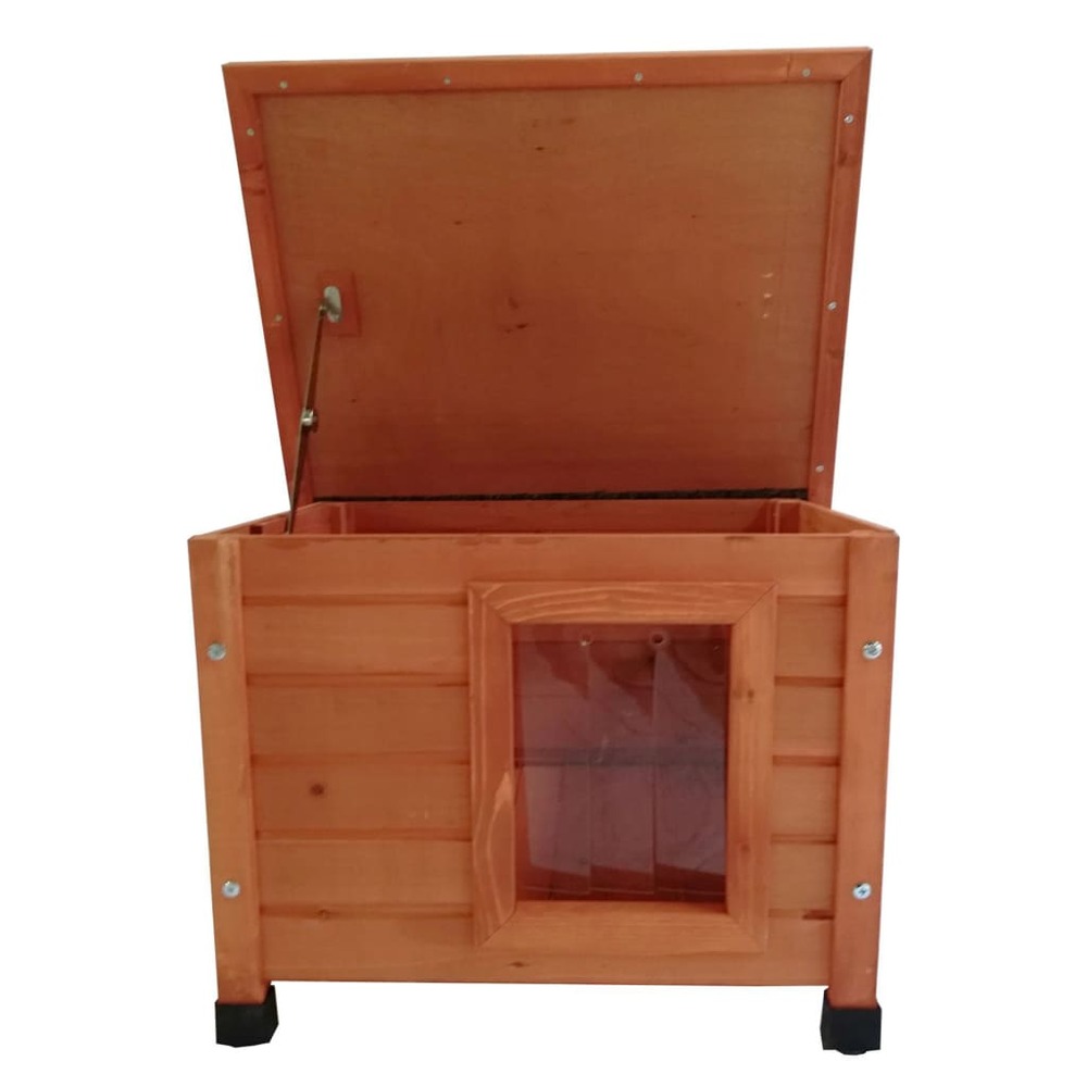 @pet maison d'extérieur pour chats 57x45x43 cm bois marron