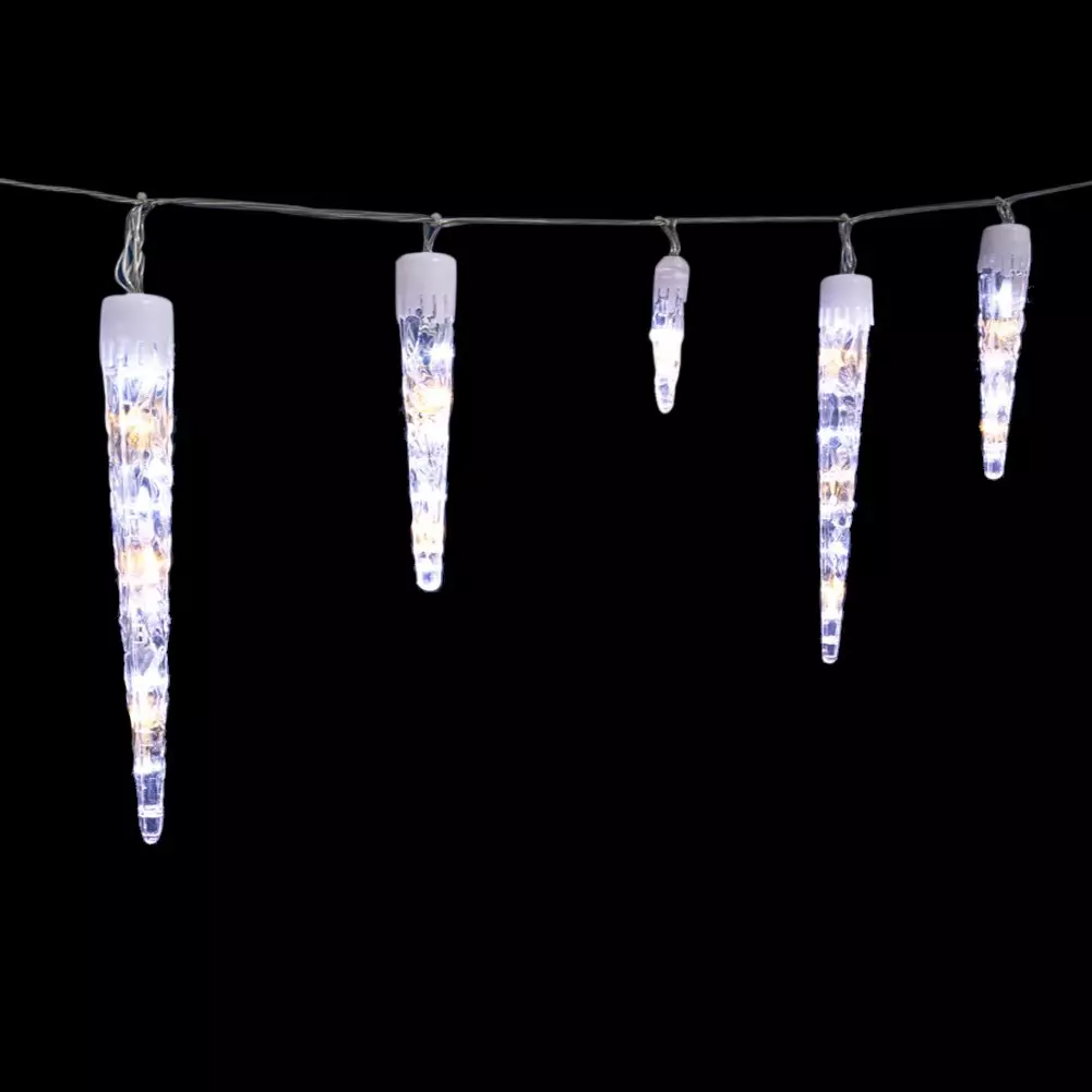 Stalactite lumineuse 1,40 m 63 LED Bicolore Blanc froid et chaud