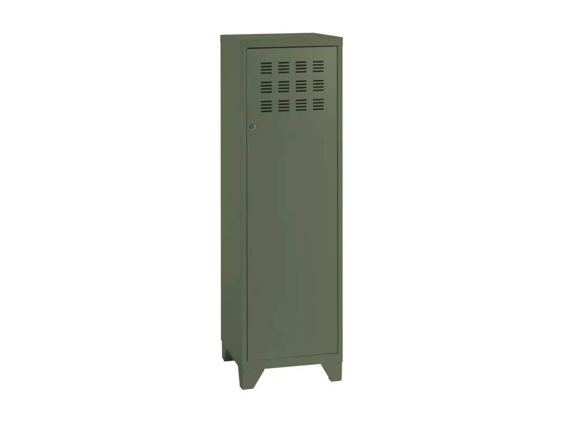 Armoire de rangement métal 1 porte Kaki