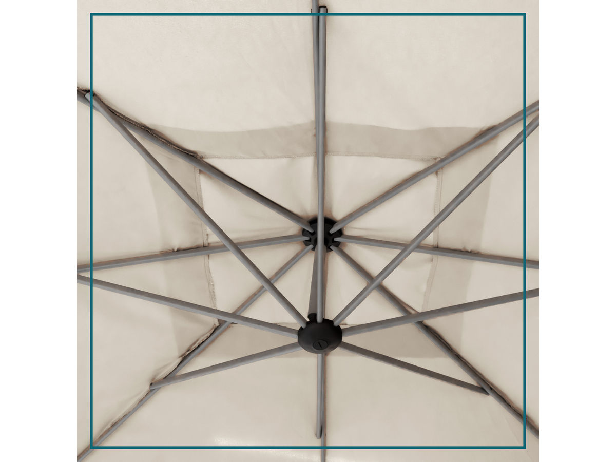 Hesperide HIXA parasol met voet - Beige