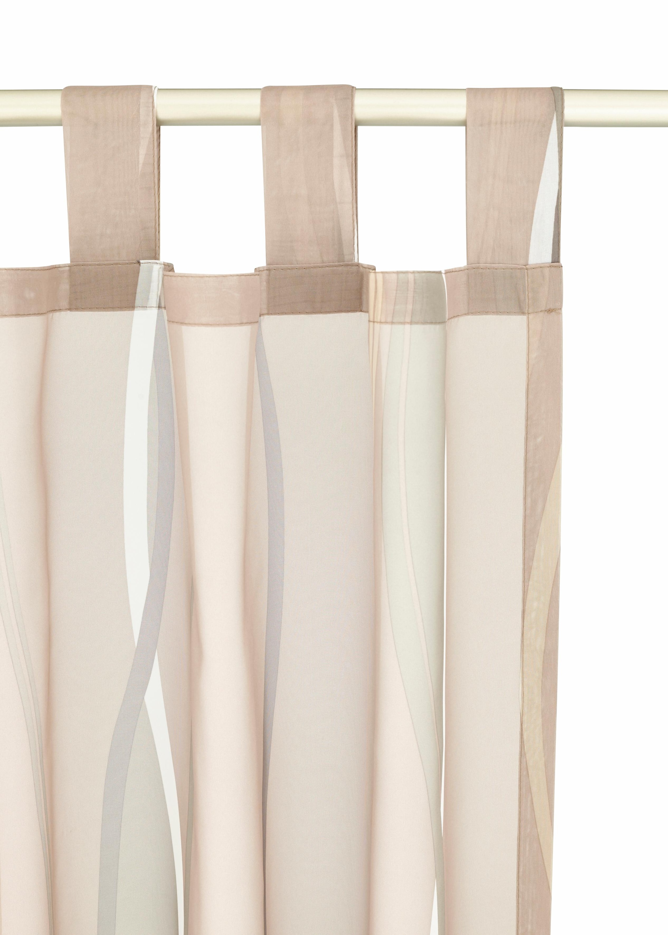 my home Gardine »Dimona« Schlaufen 2 Stk. tlg. 2er-Set, Voile, Polyester, Wellen