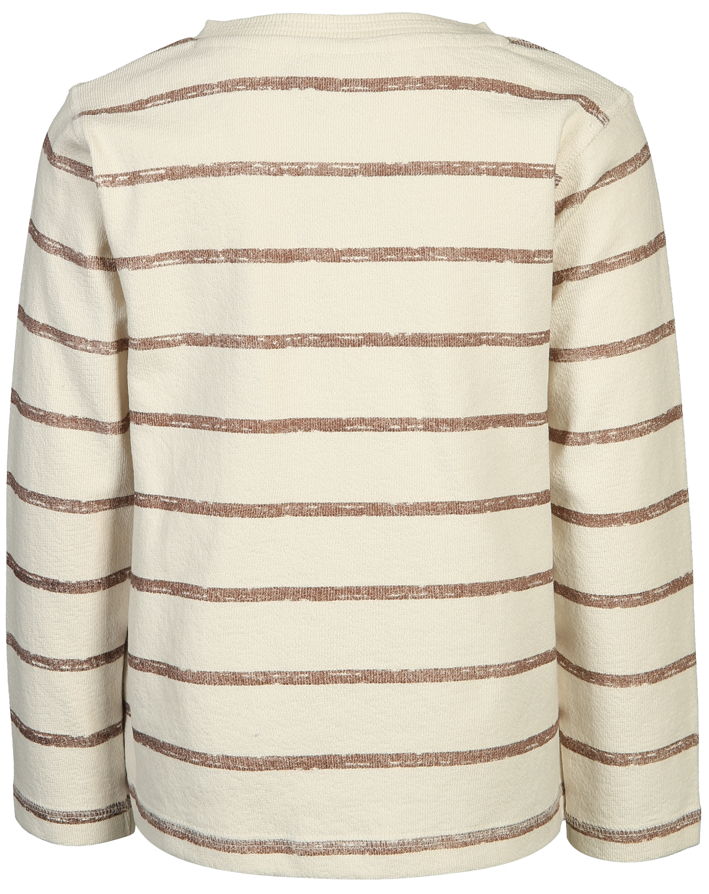 Langarmshirt BUTTON gestreift in acorn