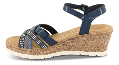 B&CO Damesandal med hæl Blå 4213103150 | Skoringen