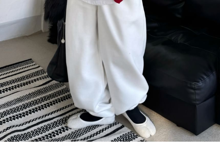 SeoulPop - Unisex fleecegevoerde losse joggingbroek met trekkoord in de taille