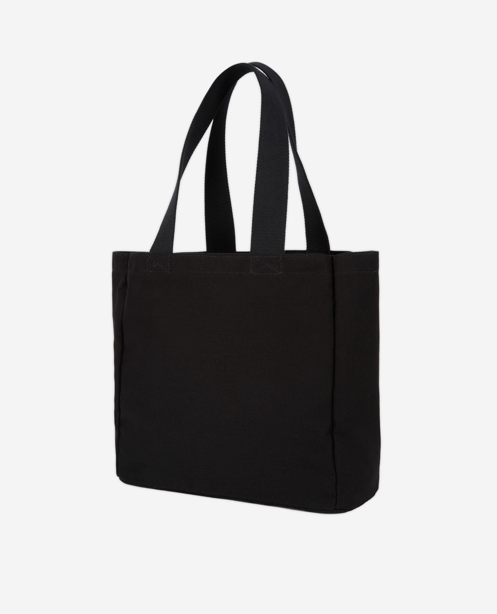 Petit sac cabas noir avec broderies et logo