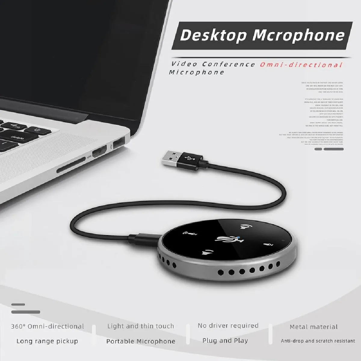 Yonis Microphone USB Antibruit