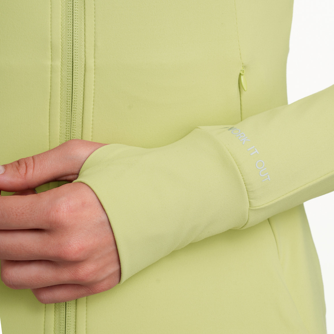 Gina Sports Damen Sport-Jacke mit Reißverschluss hellgrün