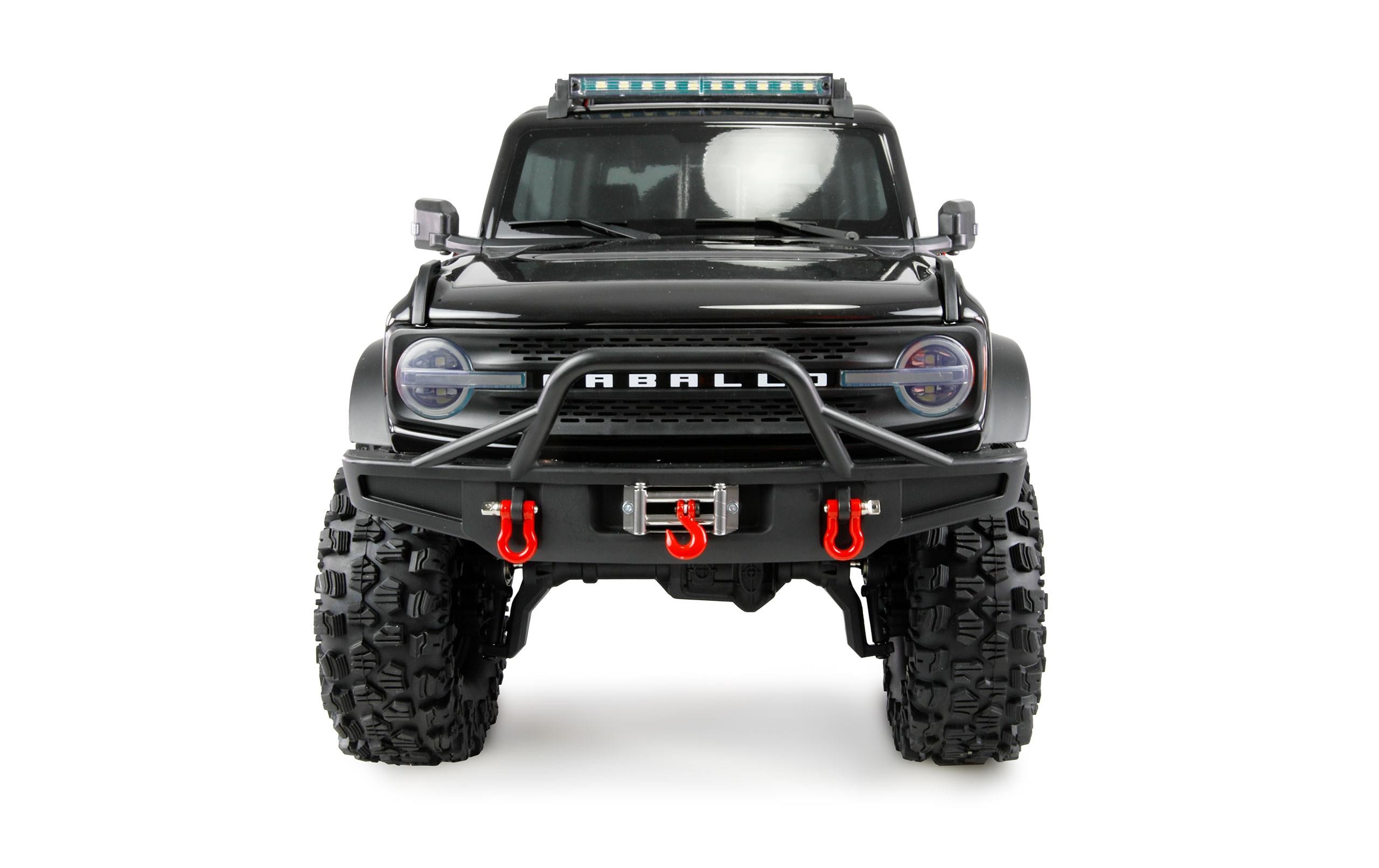 Scale Crawler AMXRock CT10 Caballo 4WD Schwarz, ARTR, 1:10<br>Rock Crawler mit Portalachsen, 2-Gang Getriebe, Differentialsperren und Seilwinde