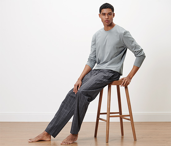 Pyjama mit gewebter Hose