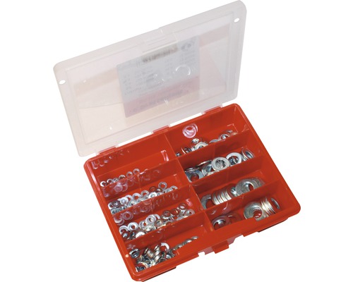 Ringassortiment DIN 125, verzinkt, 425 stuks