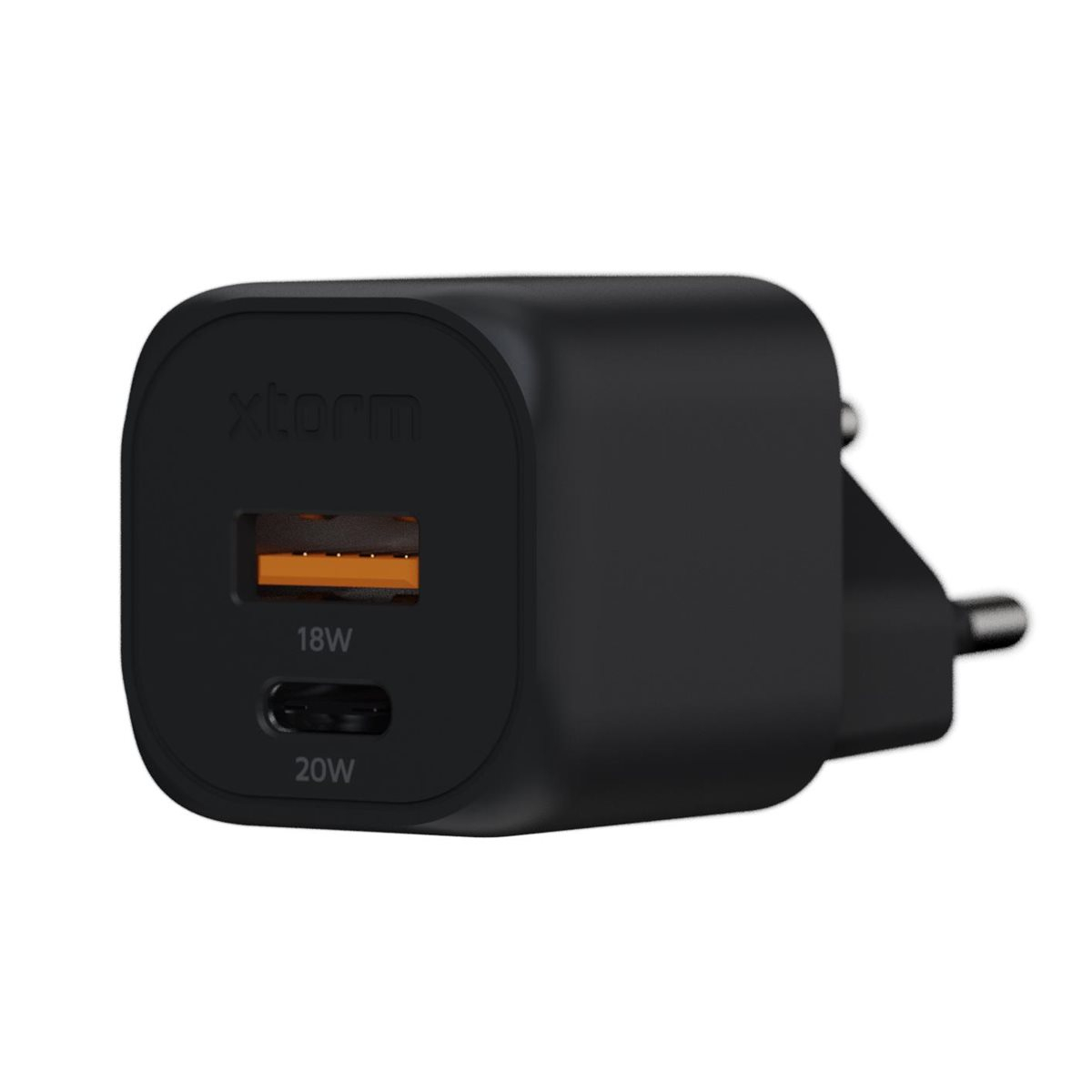 (20W) GaN2 Ultra USB C / USB A Ladegerät Power Adapter Netzteil aus Recycelten Materialien (XEC0201) - Schwarz