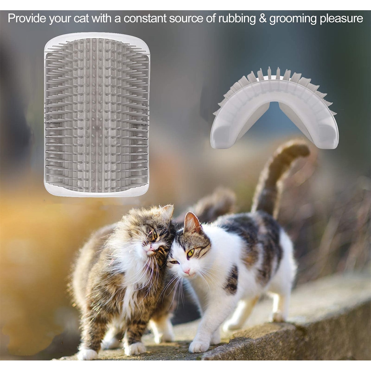 Cat Corner selvpleiebørste Grå