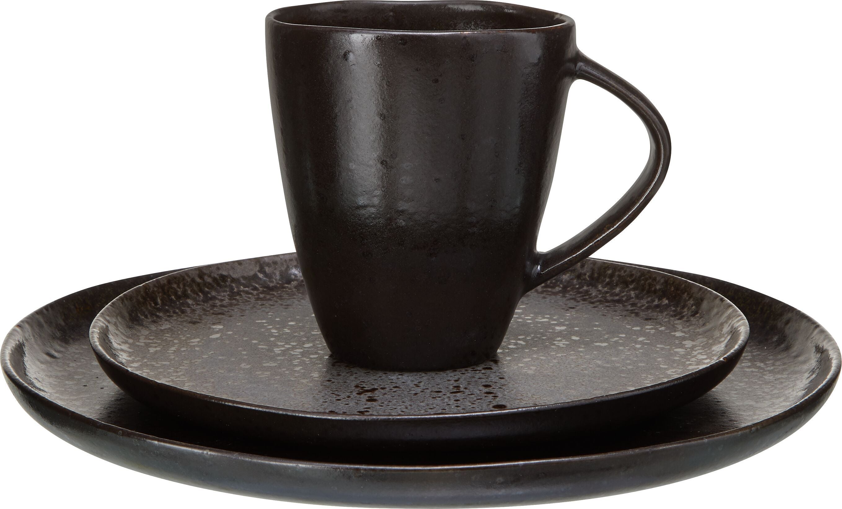 OEIRAS SPEISETELLER SCHWARZ D28CM - Schwarz / H: 2.0 cm