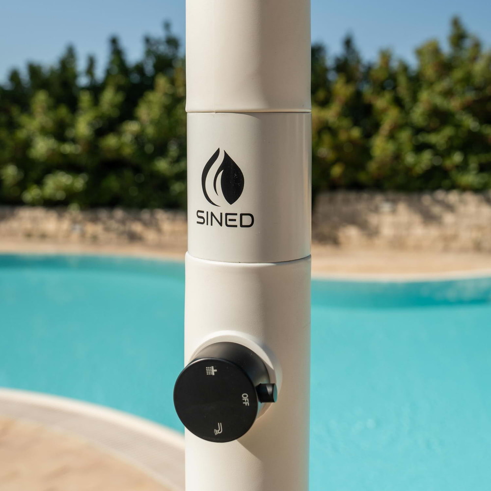 Iswitch sined moon white double showerhead water connection