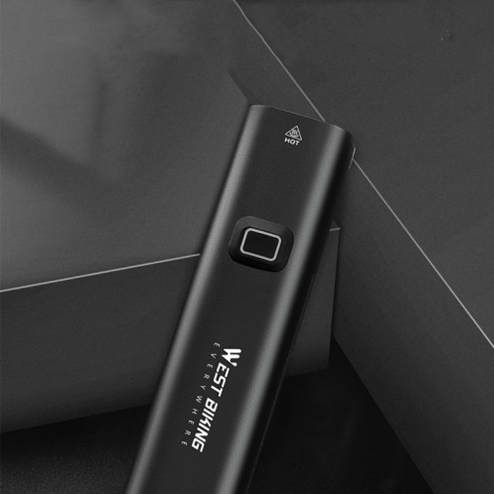 4800mAh Wiederaufladbares Aluminium USB Fahrrad Licht Velo LED Warnlicht IPX4 - Schwarz