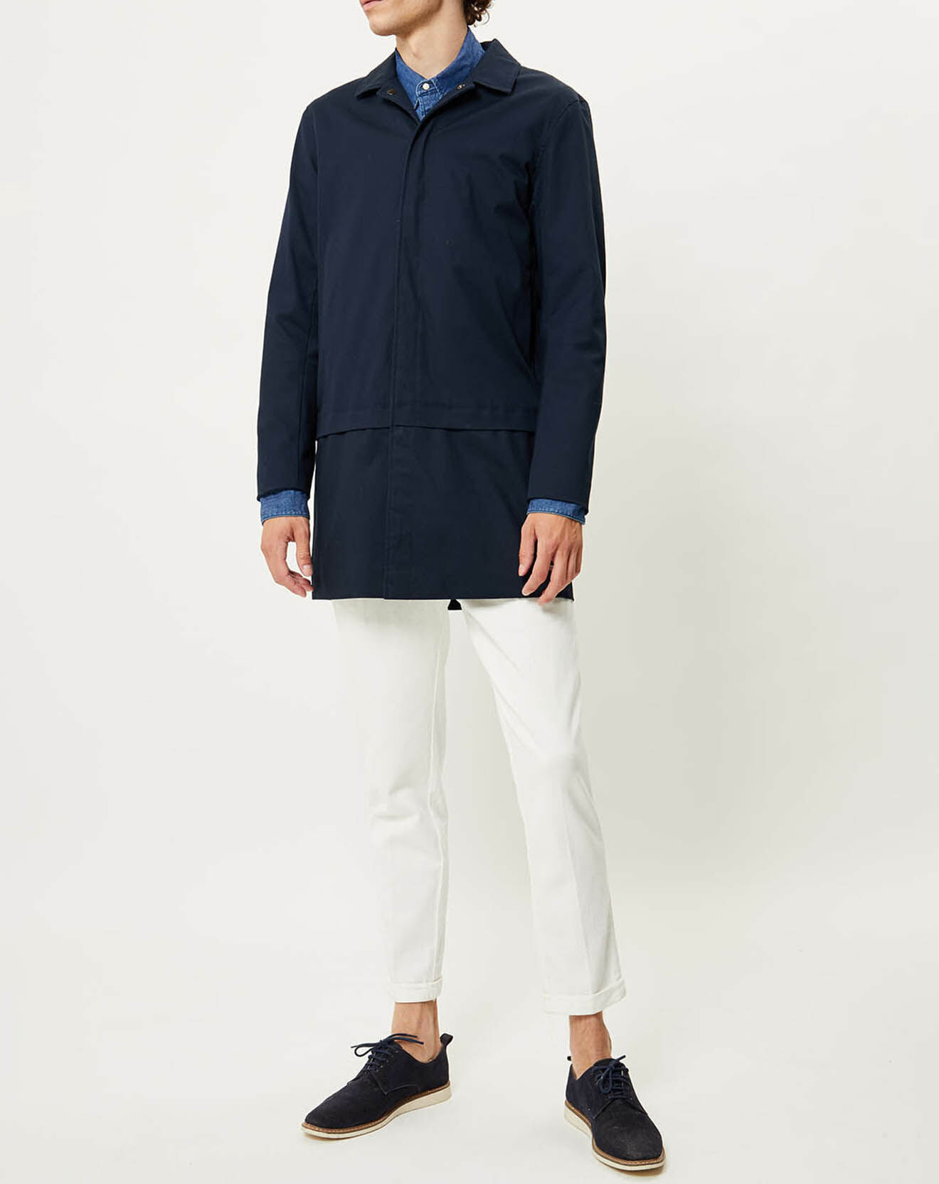 Scotch & Soda Imperméable Bimatière bleu marine