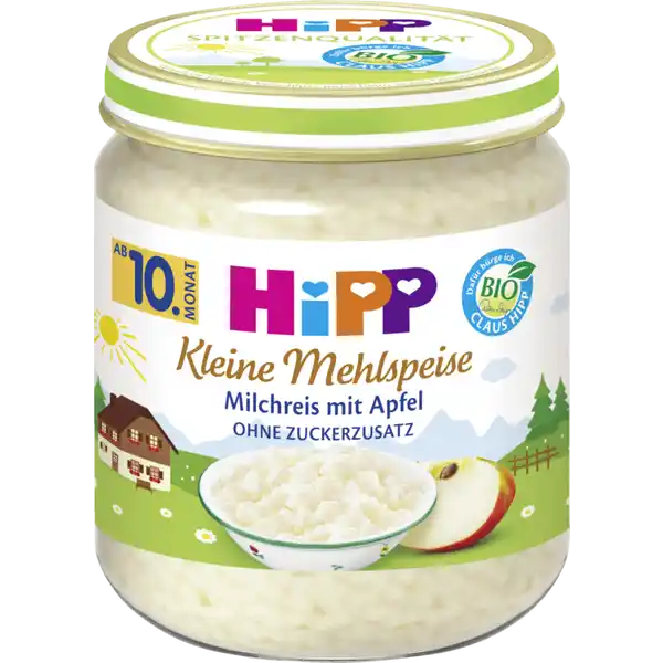 Bio kleiner Mehlspeise Milchreis mit Apfel