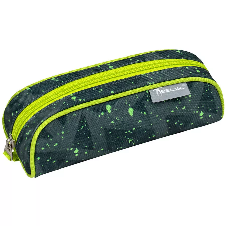 Belmil Schulranzen Smarty Schulranzen Set 6-teilig mit Brustgurt, Hüftgurt Green Splash