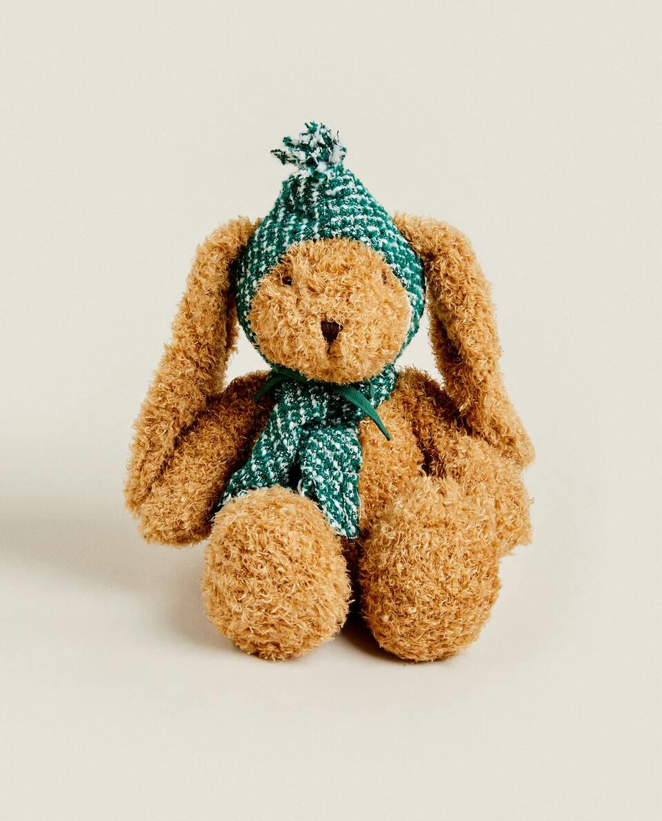 COELHO DE PELÚCIA GRANDE DE NATAL PARA CRIANÇAS