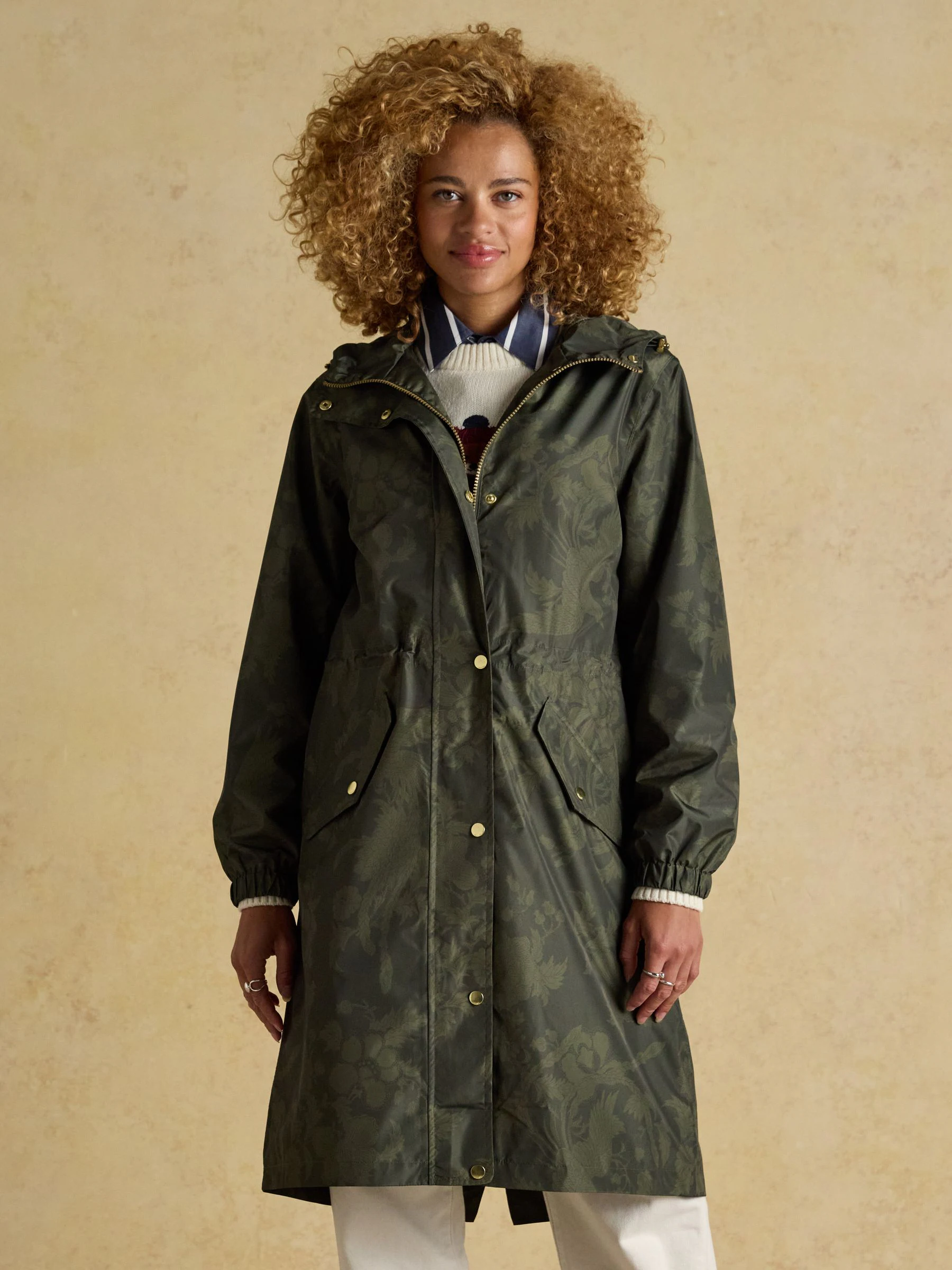 Groen - Joules Holkham waterdichte opvouwbare regenjas met capuchon