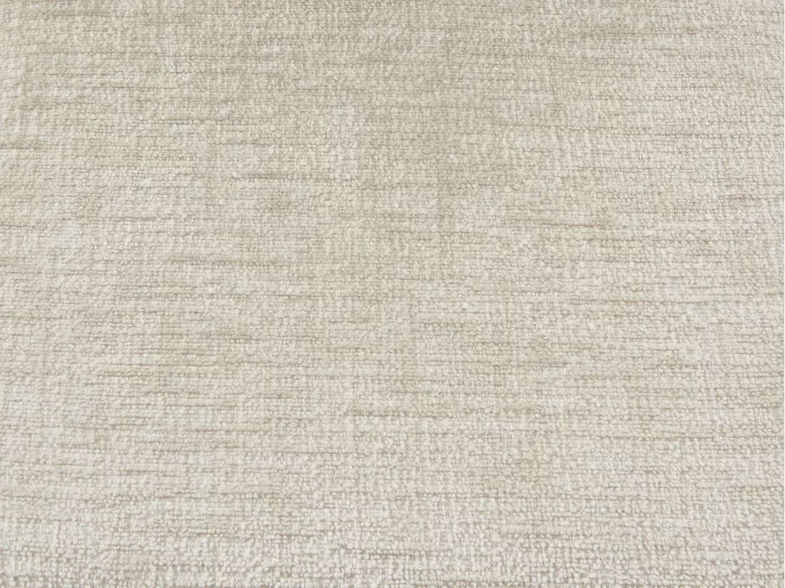 Lot de 2 tabourets de bar en tissu texturé et métal noir - Hauteur réglable - Beige - KELIANO