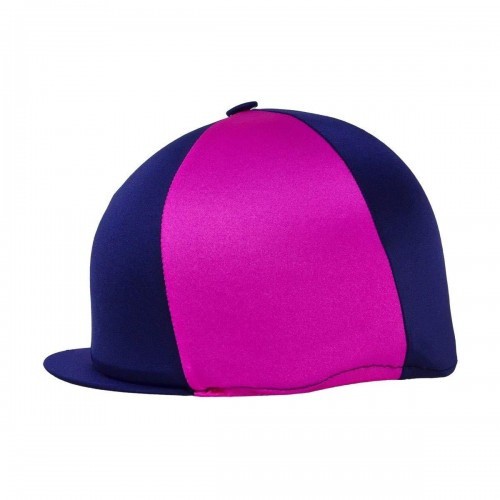Forro bicolor para capacete de equitação em azul-marinho/cereja