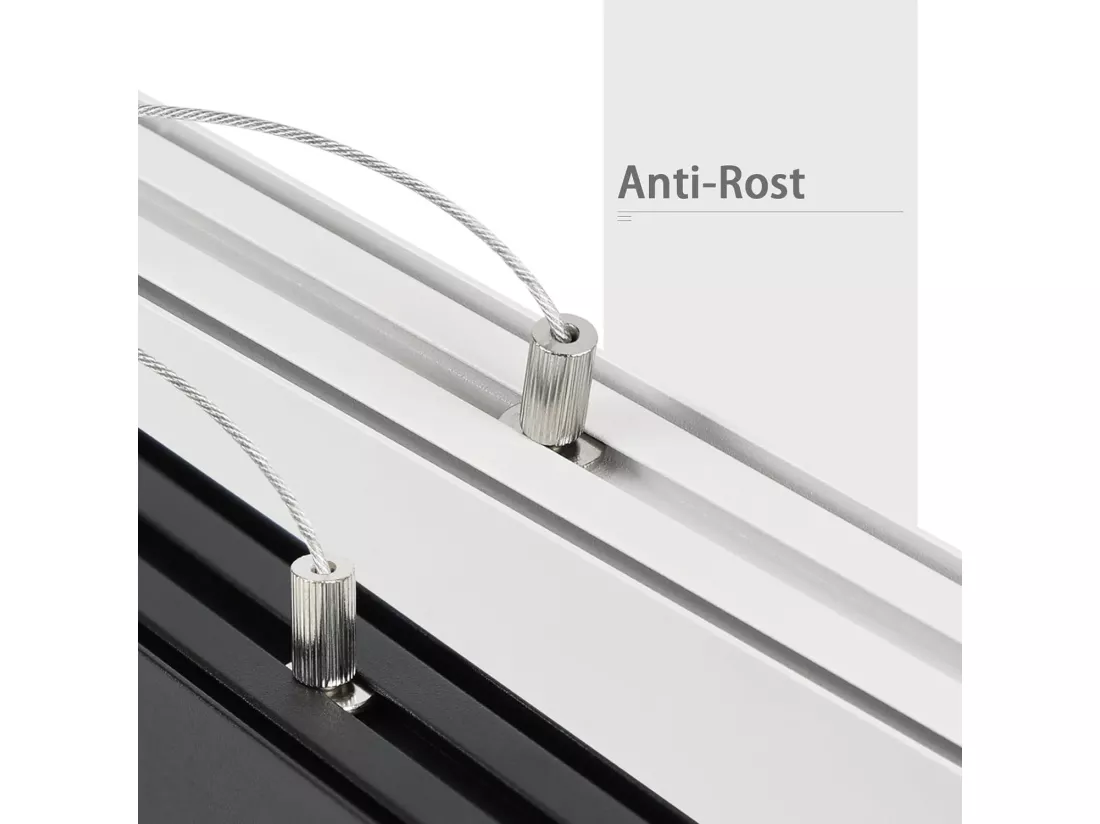 NETTLIFE Suspension LED Noir Diam.107CM Moderne 32W Dimmable Aluminium Hauteur Réglable avec Télécommande Long Linéaire pour Salle à Manger Bureau