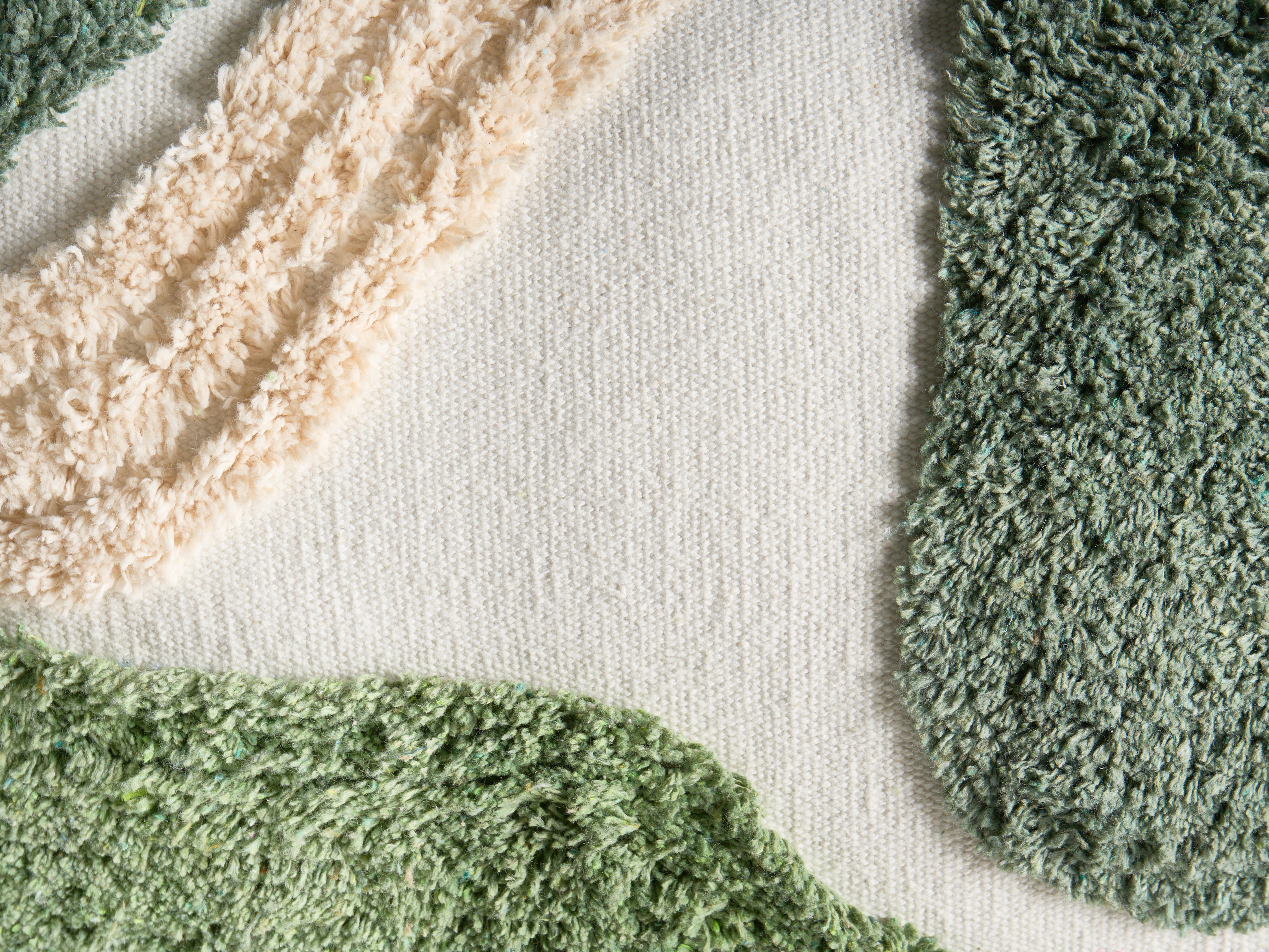 Set van 3 sierkussens ALSTONIA Katoen 30 x 50 cm 45 x 45 cm Groen abstract patroon