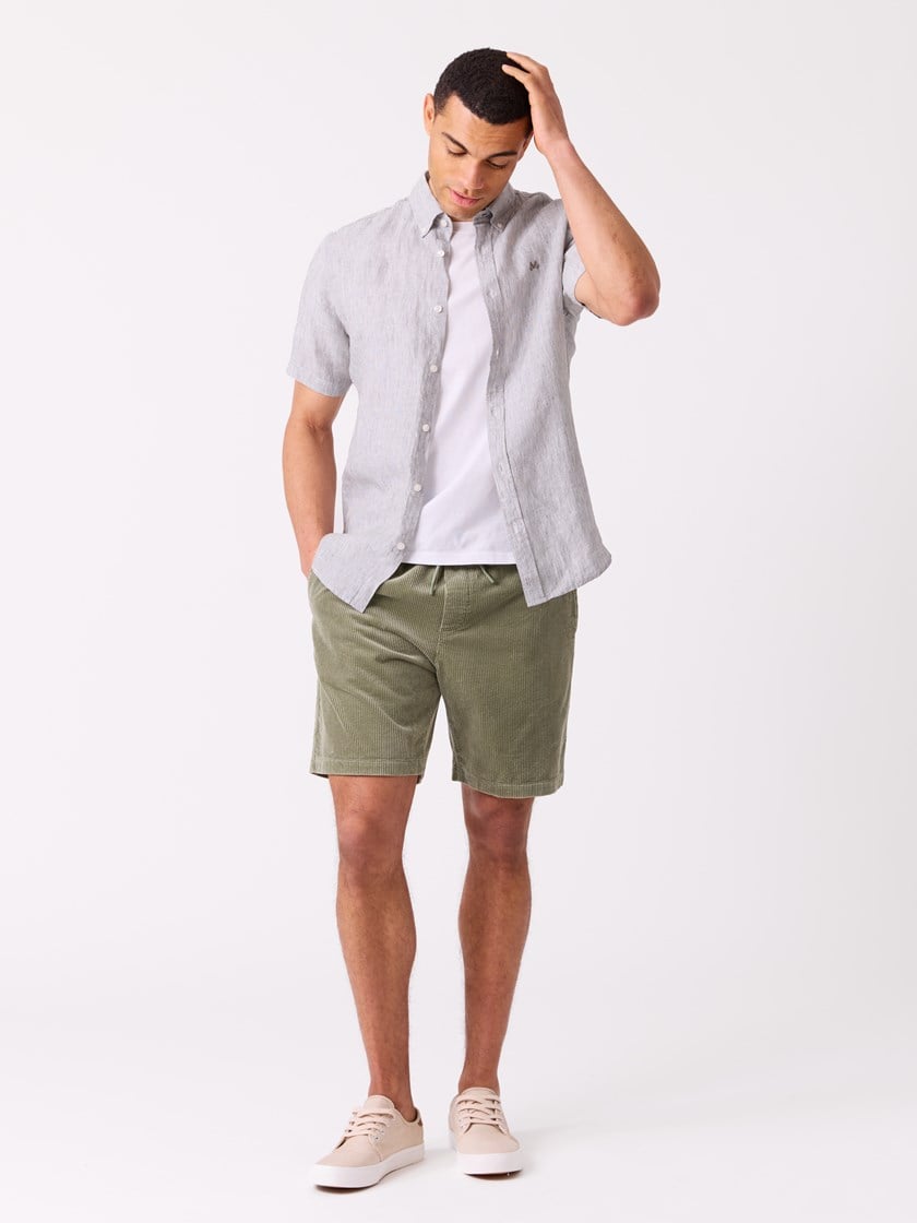Dillon stripet linskjorte - Regular fit Thyme