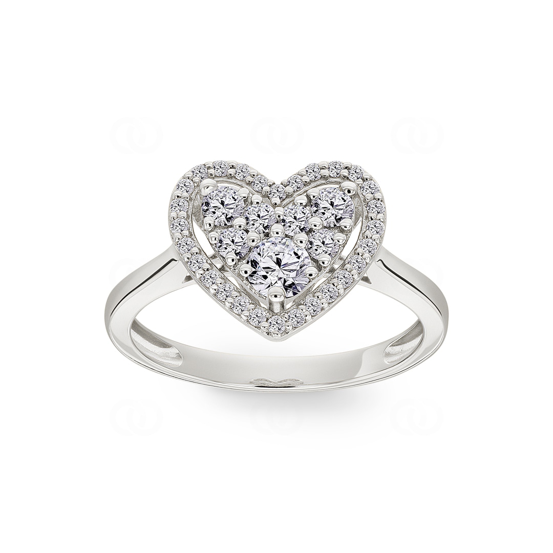 Verlobungsring 750/18 K Weissgold mit Diamanten 0.51 ct H/si by CHRISTIAN