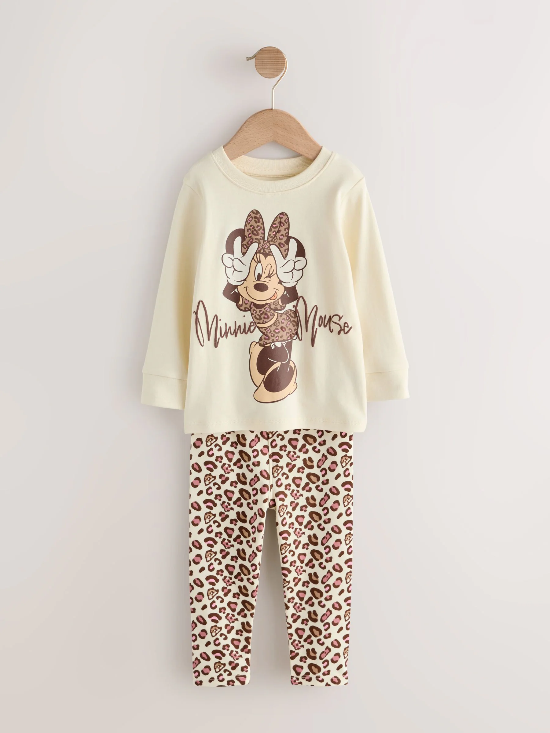 Ecru/bruin - Minnie Mouse knusse pyjama's verpakking van 2 (9mnd -12jr)