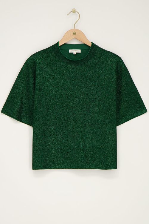 Groen oversized T-shirt met lurex