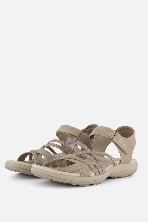 Skechers Reggae Slim Sandalen beige Textiel
