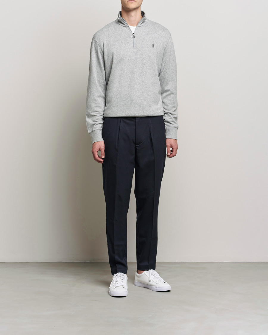 Polo Ralph Lauren Double Knit Half-Zip Sweater Andover Heather