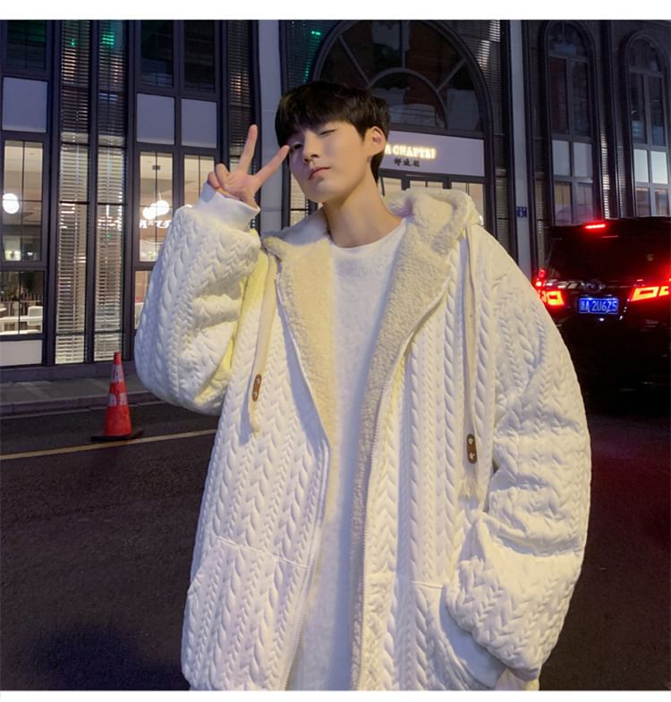 Trimecca - Effen oversized hoodie met rits
